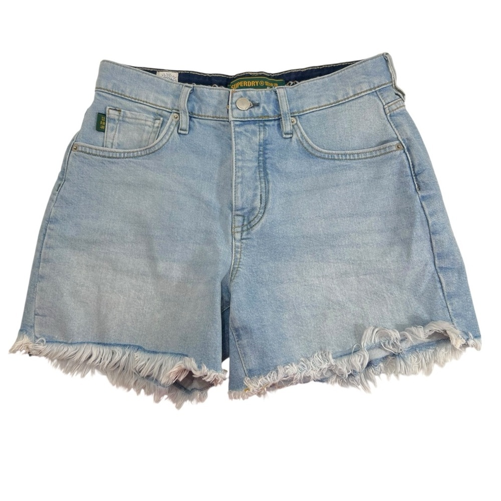 Superdry Slim Button Fly Cut Off Denim Shorts